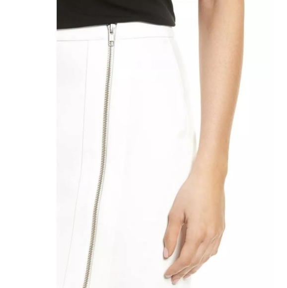 NEW Cupcakes and Cashmere Jann White Zip Pencil Skirt - Picture 4 of 13